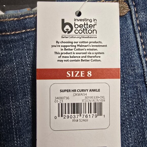 Sofia Jeans Curvy Skinny Super High Rise Womens Sz 18 Blue Rosa Ankle Frayed Hem - Picture 5 of 10